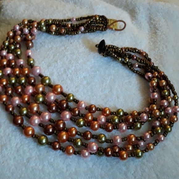 Multi strand bead necklace - Picture 4 of 4